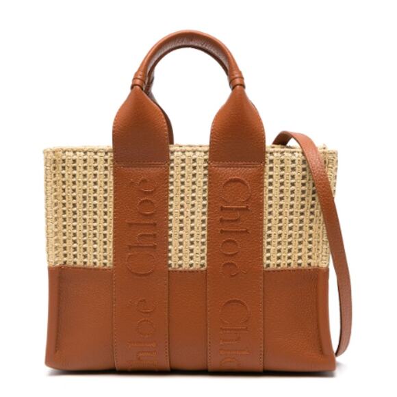 Chloe Handbags - ❌❌SOLD!❌❌BRAND NEW CHLOE SMALL STRAW RAFFIA LEATHER WOODY SUMMER TOTE BAG